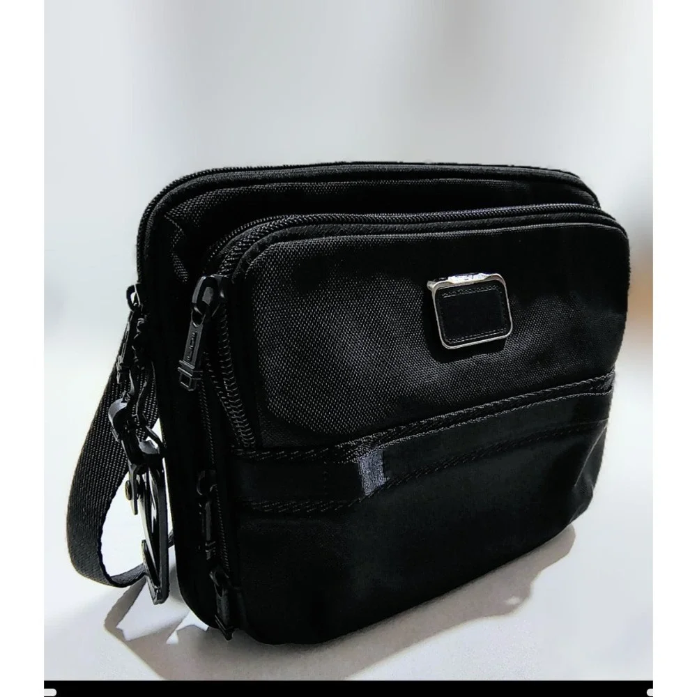 Tumi Alpha Bravo Service Crossbody Bag Black Ballistic Nylon Mens 232796D Bag